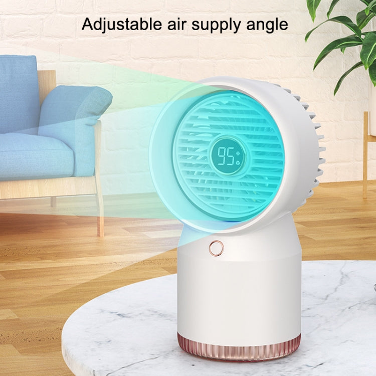 Spray Humidified LED Digital Display Office Home Fan, Style: