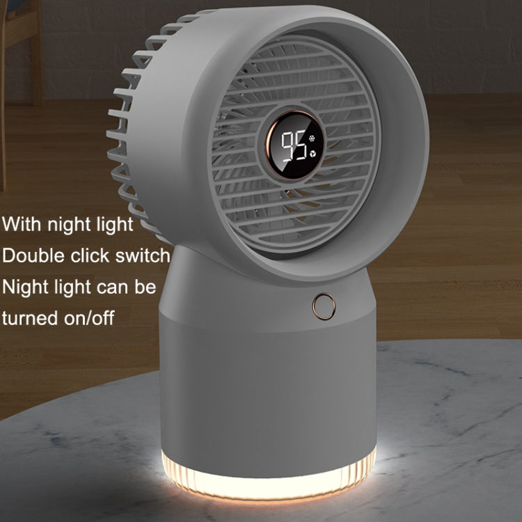 Spray Humidified LED Digital Display Office Home Fan, Style: Reluova