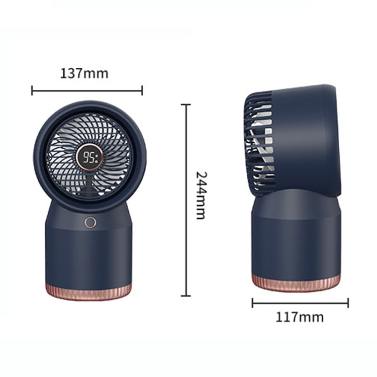 Spray Humidified LED Digital Display Office Home Fan, Style: Reluova