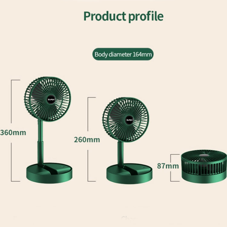 Portable Folding Fan  Retractable Floor Standing Fan,Style: