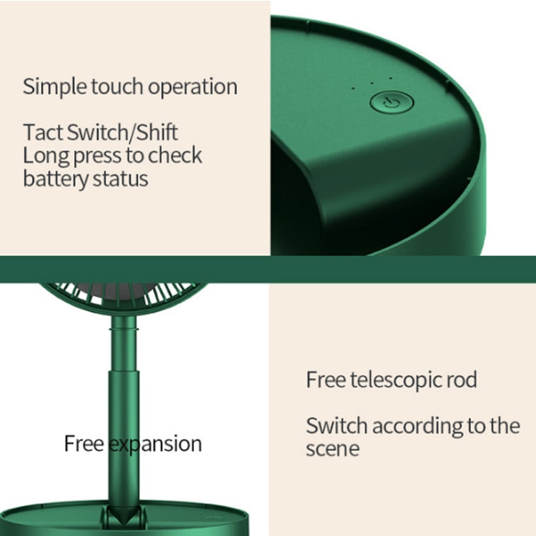 Portable Folding Fan  Retractable Floor Standing Fan,Style: Reluova