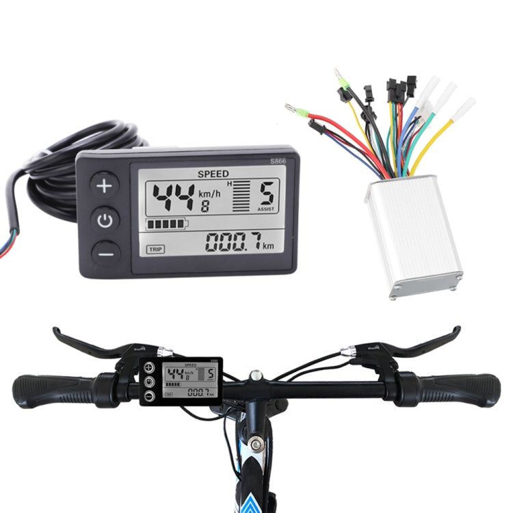 S866 A Type Electric Bicycle Universal Electric Bicycle Dashboard Set ,Specification: Reluova