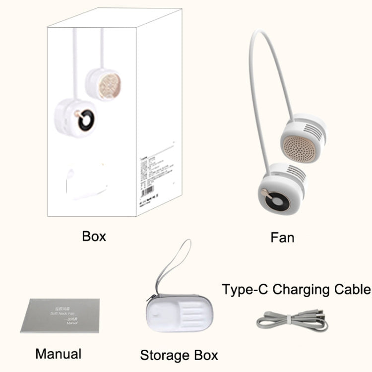 Mini USB Hanging Neck Fan Folding Leafless Turbine Fan