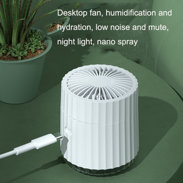 PW01 USB Water Cooling Mini Fan Desktop Turbo LED Spray Humidifying Air Cooler