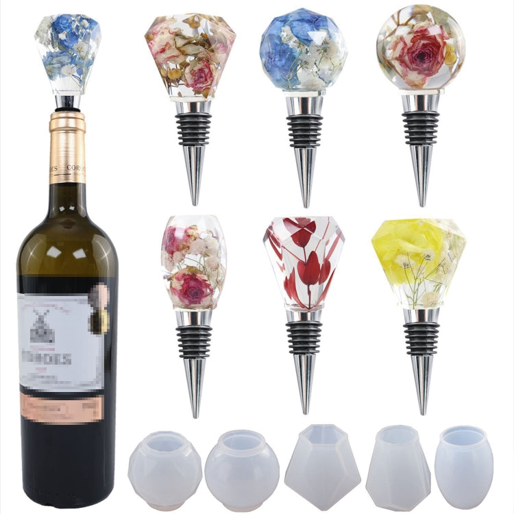 DIY Crystal Epoxy Resin Red Wine Stopper Silicone Mold,Style: My Store