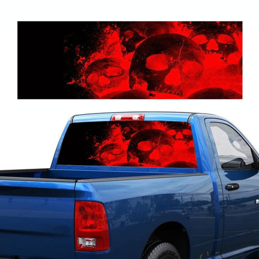 D-954 Flame Skeleton Rear Window Pattern Sticker Truck SUV Behind Wind Glass Stickers ÎҵÄÉ̵ê