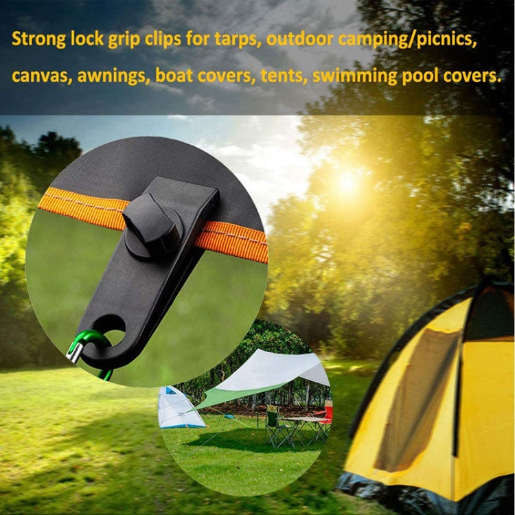 Outdoor Camping Windproof Canopy Fixed Tent Clip Rope Buckle Quick Hanging Set