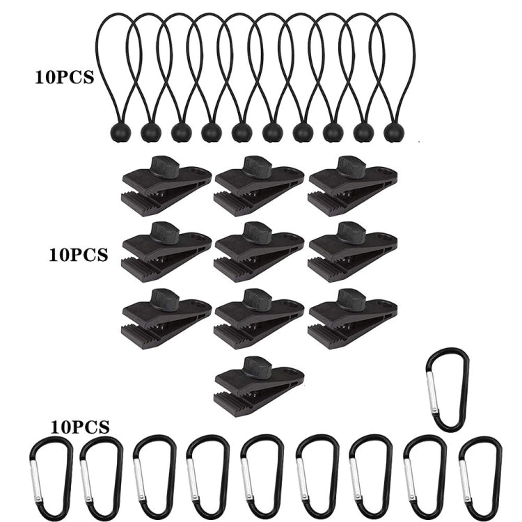 Outdoor Camping Windproof Canopy Fixed Tent Clip Rope Buckle Quick Hanging Set Reluova