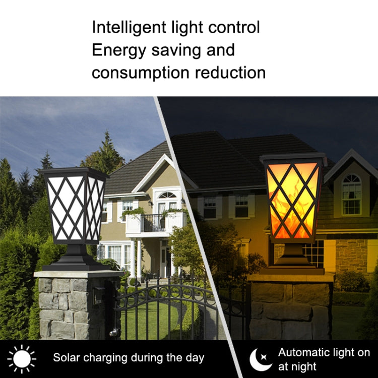 Solar Stigma Flame Lamp Garden Fencee LED Landscape Light