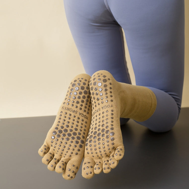 Lengthened Sweat-absorbing Non-slip Yoga Five-finger Socks Reluova