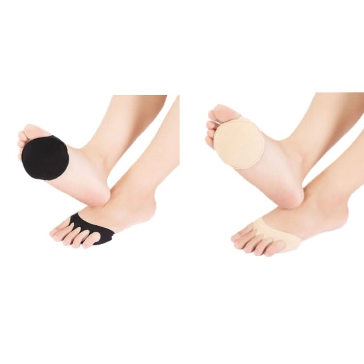 3 PCS Ice Silk Sweat-absorbing Invisible Forefoot Sponge Pad Five-finger Socks-Reluova