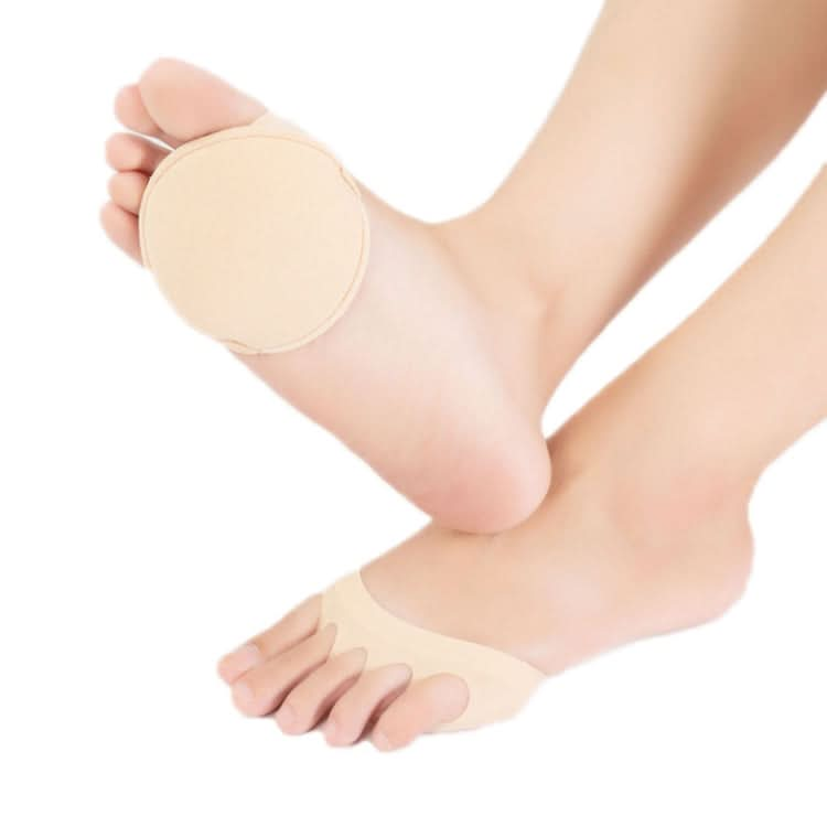 3 PCS Ice Silk Sweat-absorbing Invisible Forefoot Sponge Pad Five-finger Socks-Reluova