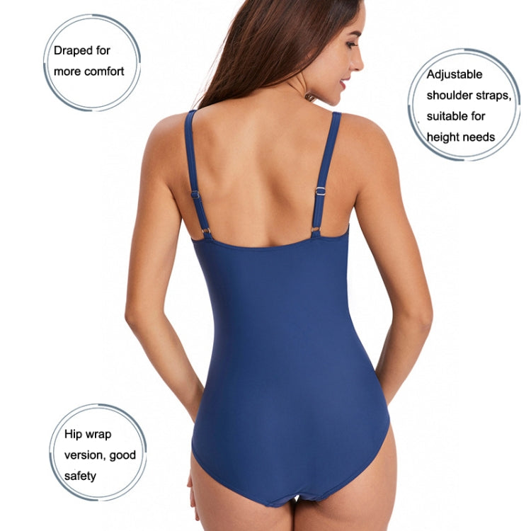 DS02 Ladies Suspender Conservative Triangle One-Piece Swimsuit With Chest Pad Reluova