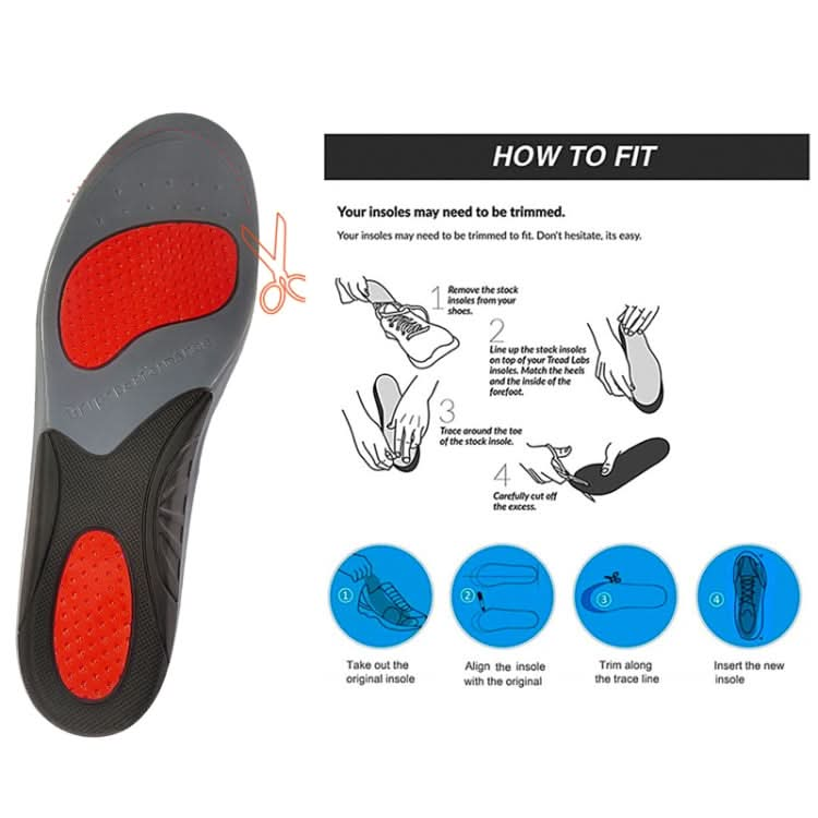 Silicone Shock-absorbing Breathable Sweat-absorbing TPE Insoles Reluova