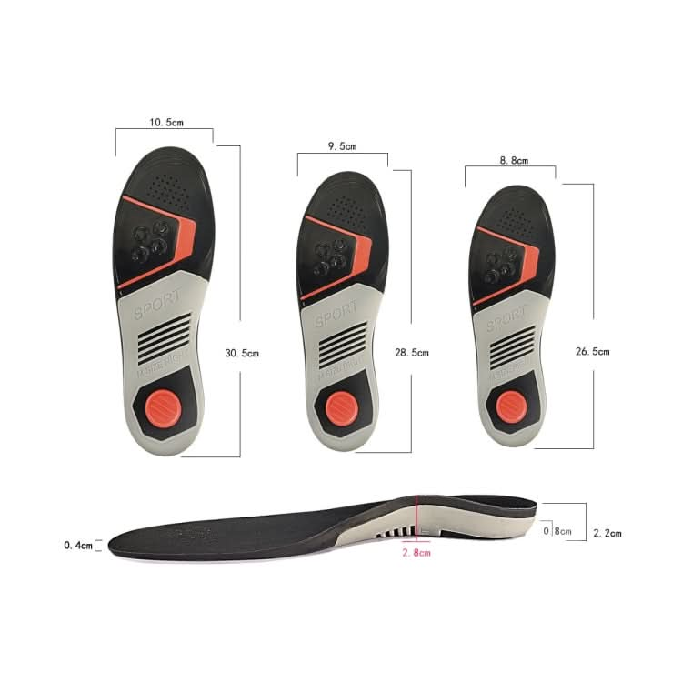 Sports And Casual Insoles TPE Shock Absorption Massage Arch Support Insoles, Size: S Reluova