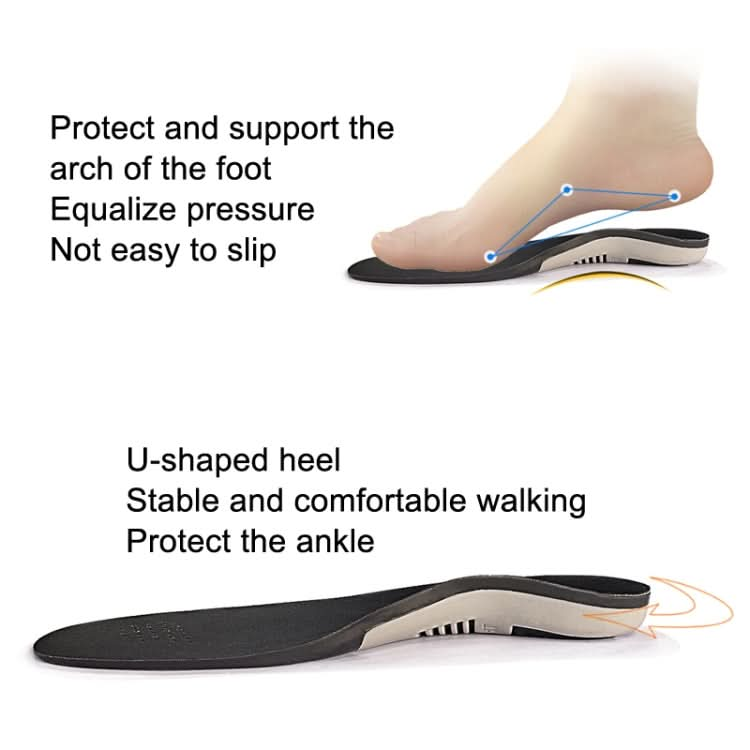 Sports And Casual Insoles TPE Shock Absorption Massage Arch Support Insoles, Size: S Reluova