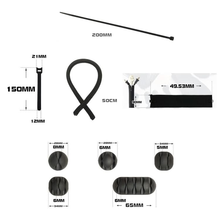 Desktop Data Cable Organizer Storage Winder Combination Set