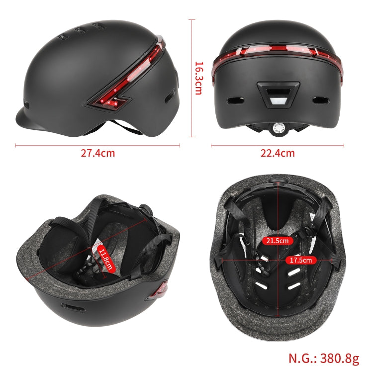 Cycling Helmet Ultralight Bicycle Helmet with Warning Light Remote Control Reluova