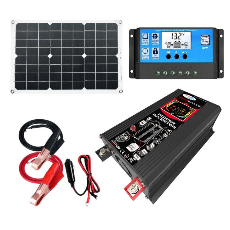 Home Solar Generator Inverter+30A Controller+18W 12V Solar Panel