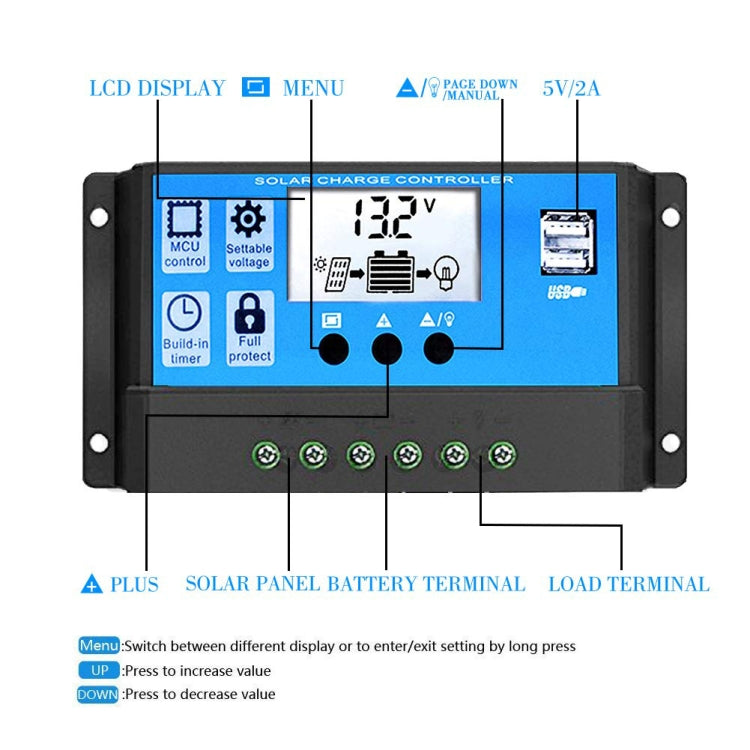 Solar Power System Inverter 30A Controller+18W 12V Solar Panel, Specification: