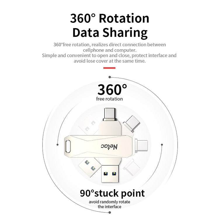 Netac U782C Type-C Dual Interface High-Speed Metal Computer USB Flash Drive My Store