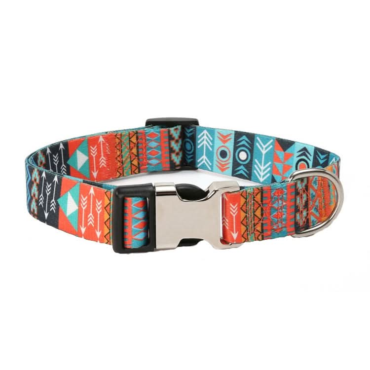 Pet Ethnic Style Polyester Cotton Print Pattern Collar, Size: - Reluova