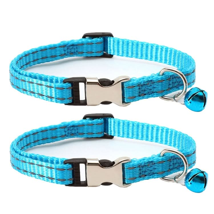 2 PCS Night Reflective Nylon Cat Collar With Bell - Reluova