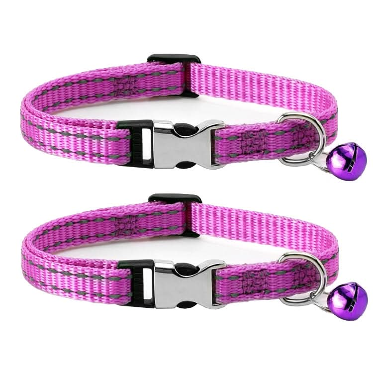 2 PCS Night Reflective Nylon Cat Collar With Bell - Reluova