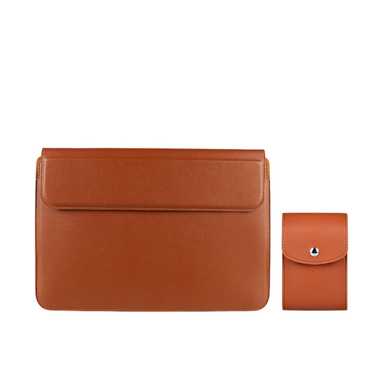 PU08DZ Leather Laptop Liner Bag with Stand Function