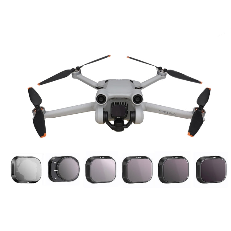 RCSTQ Aluminum Alloy Adjustable Filter Accessories for DJI Mini 3 Pro,Style: UV+CPL+ND8+ND16+ND32+ND64 6 In 1 My Store