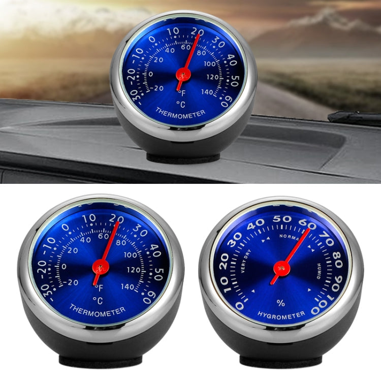 Mini Car Dashboard Thermometer Hygrometer Mechanical Decoration