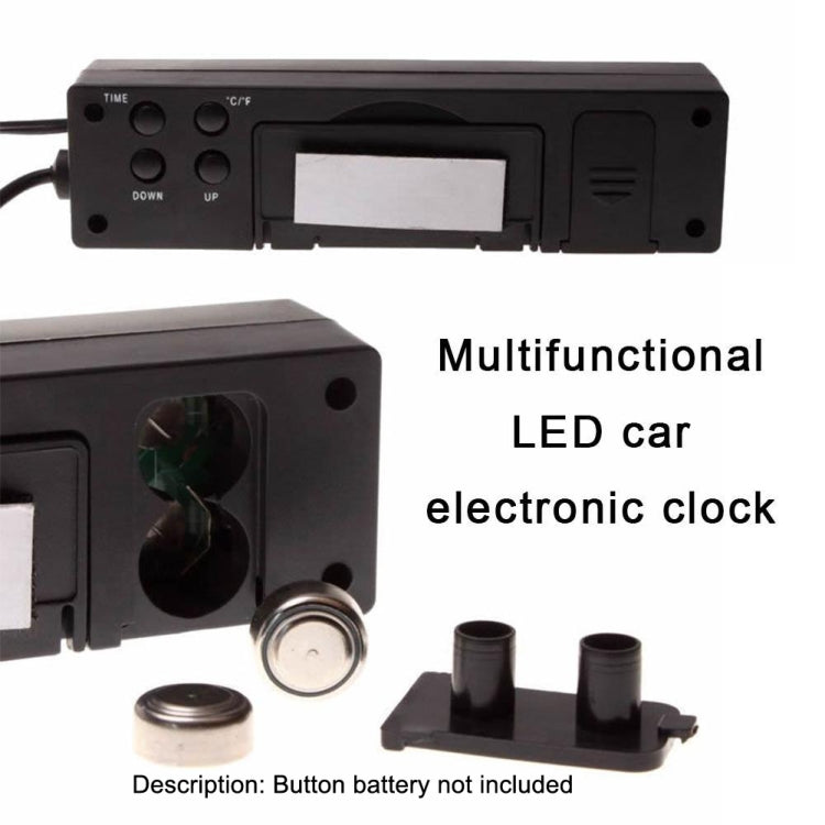 Car Inside And Outside Dual Temperature+Clock+Voltage LED Electronic Display ÎҵÄÉ̵ê