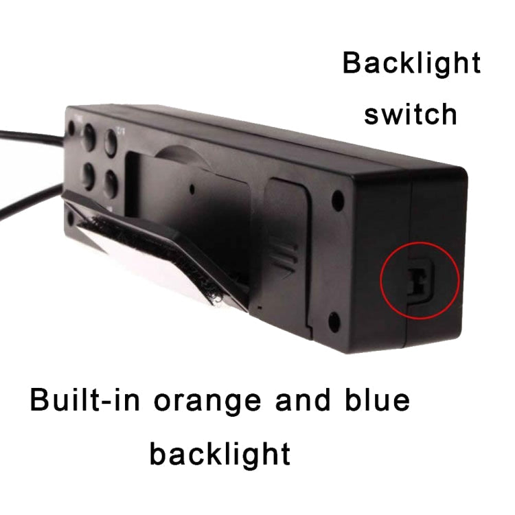 Car Inside And Outside Dual Temperature+Clock+Voltage LED Electronic Display