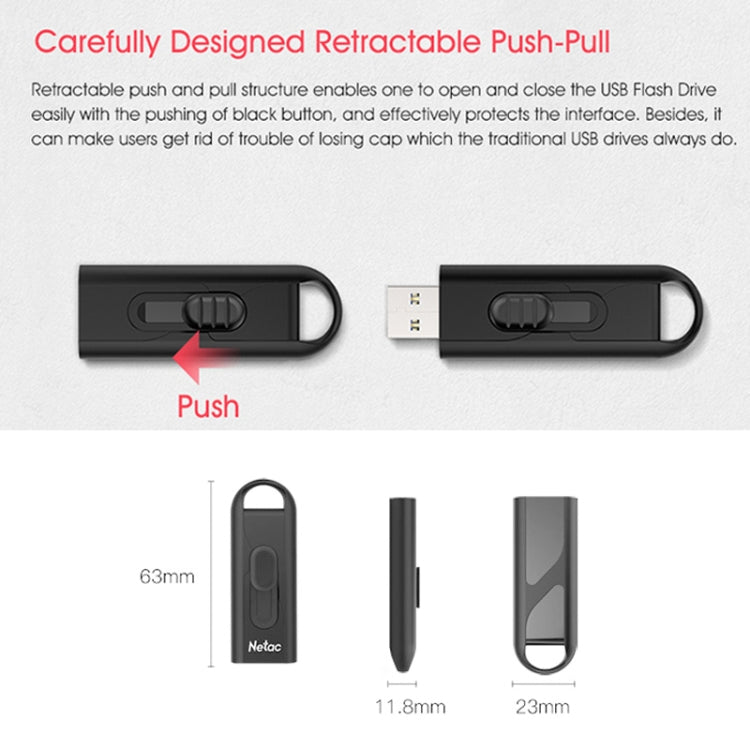 Netac U309 High Speed USB3.0 Push-Pull Encrypted USB Flash Drive