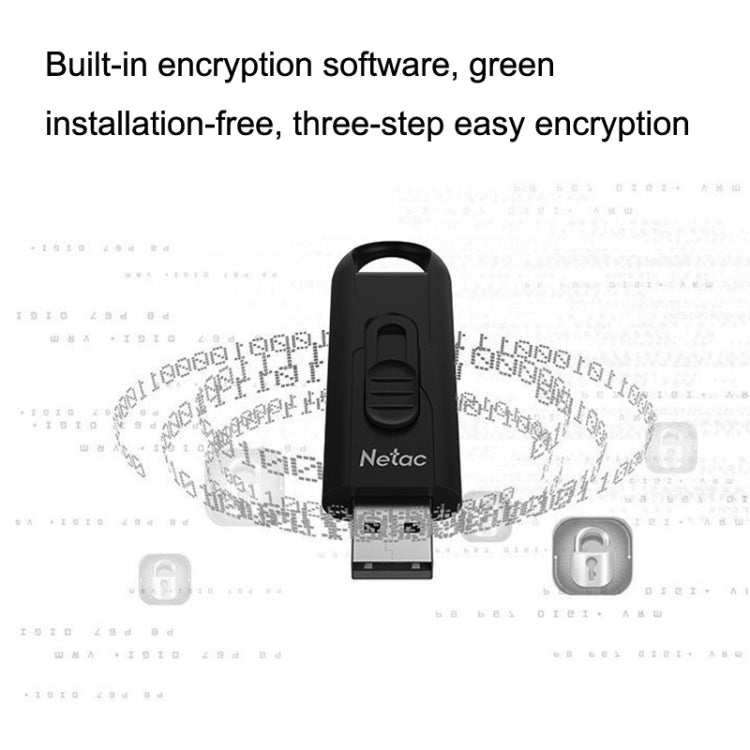 Netac U309 High Speed USB3.0 Push-Pull Encrypted USB Flash Drive