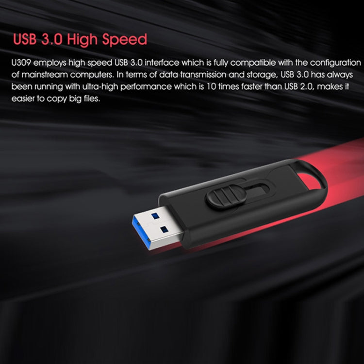 Netac U309 High Speed USB3.0 Push-Pull Encrypted USB Flash Drive