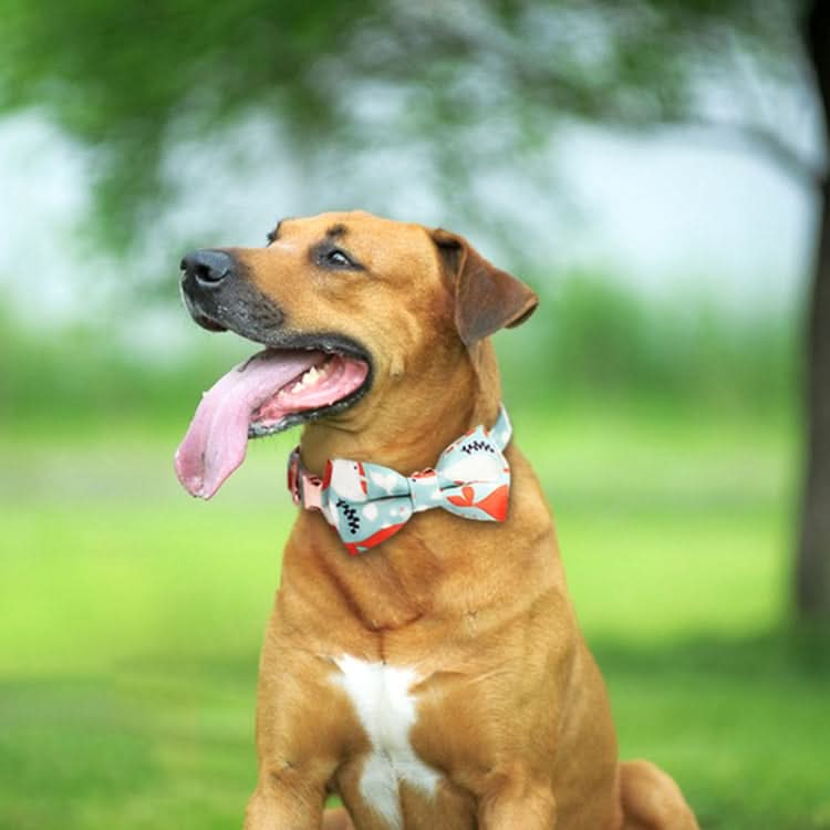 Rose Gold Buckle Pet Detachable Bow Collar, Size: - Reluova