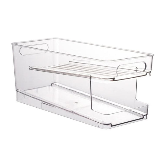 Transparent 2 Layer Automatic Roll-off Cans Beverage Refrigerated Storage Box - Reluova