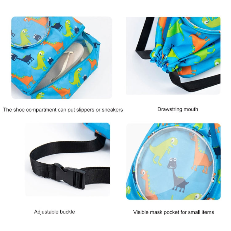 Wet And Dry Separation Waterproof Drawstring Shoulder Beach Swimming Bag For Children Reluova