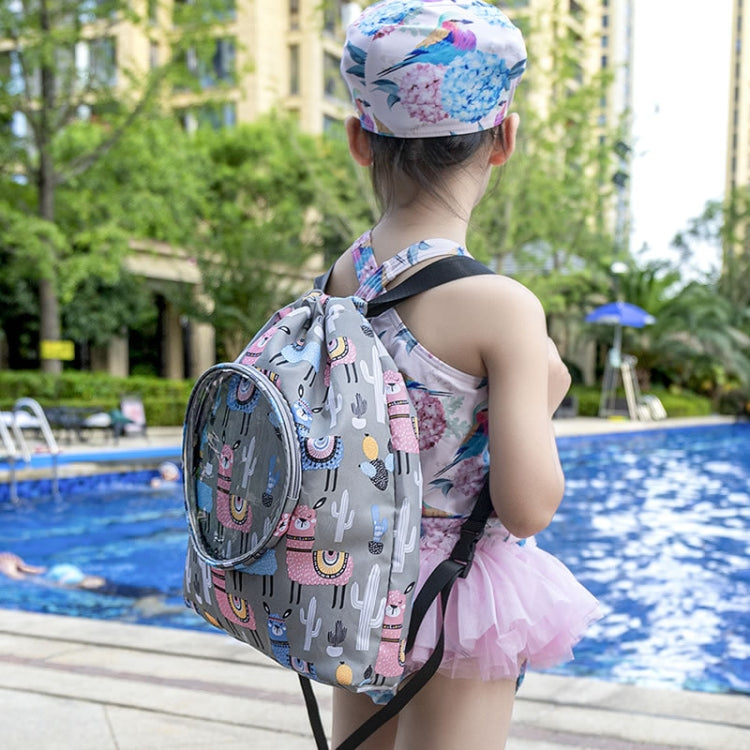 Wet And Dry Separation Waterproof Drawstring Shoulder Beach Swimming Bag For Children Reluova