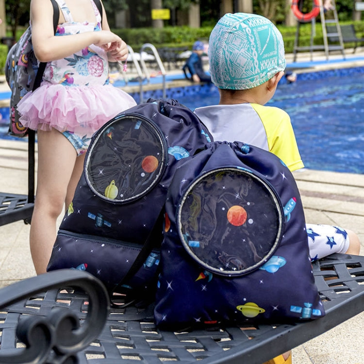 Wet And Dry Separation Waterproof Drawstring Shoulder Beach Swimming Bag For Children Reluova