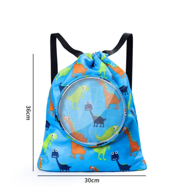 Wet And Dry Separation Waterproof Drawstring Shoulder Beach Swimming Bag For Children