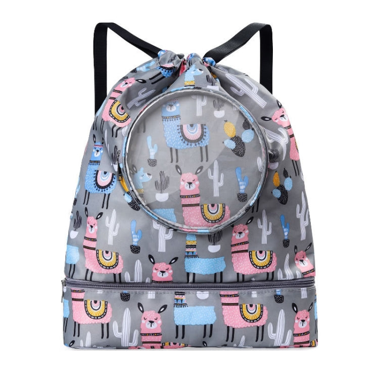 Wet And Dry Separation Waterproof Drawstring Shoulder Beach Swimming Bag For Children Reluova