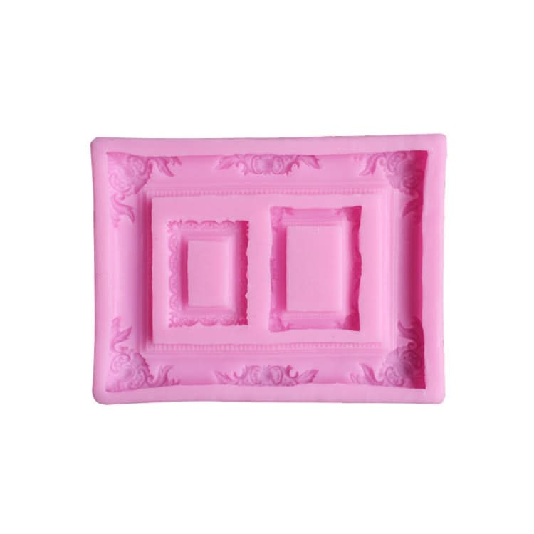 Vintage Photo Frame Liquid Silicone Fondant Mould Reluova