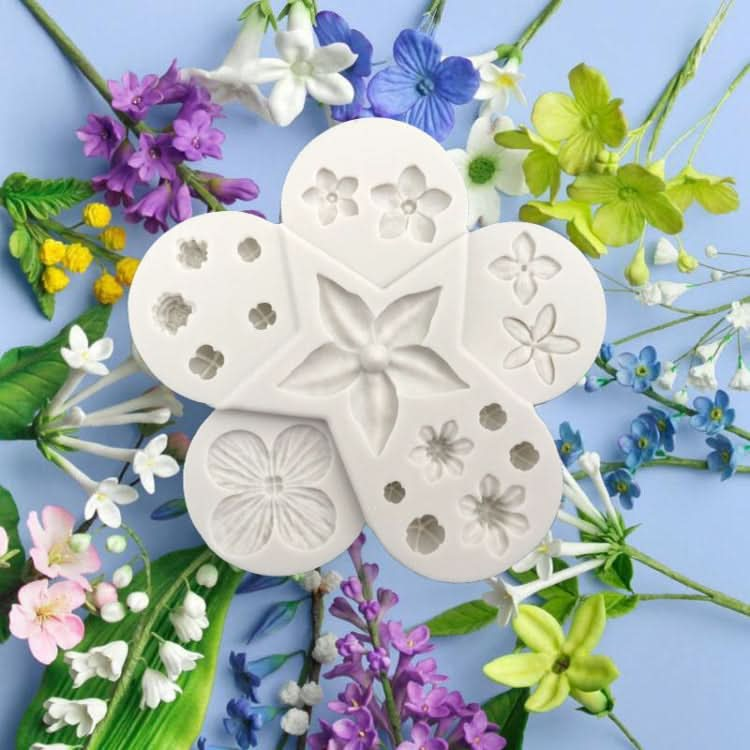 Flower and Leaf Combination Silicone Mold Fondant DIY Modeling Tool - Reluova