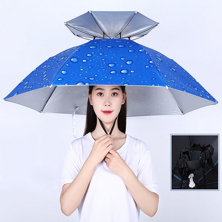 Double-layer Fishing Umbrella Hat Outdoor Sunscreen And Rainproof Folding Umbrella Hat My Store