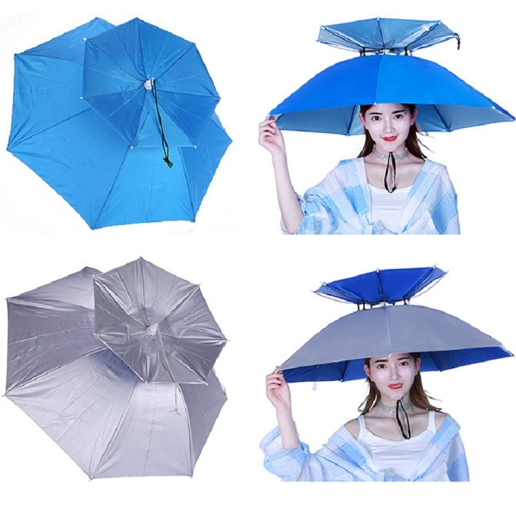 Double-layer Fishing Umbrella Hat Outdoor Sunscreen And Rainproof Folding Umbrella Hat