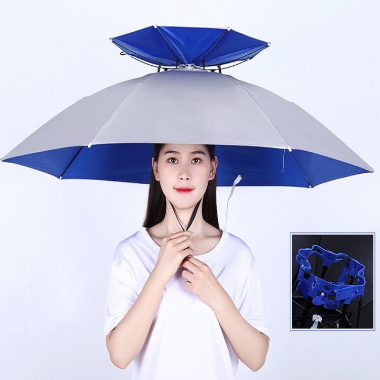 Double-layer Fishing Umbrella Hat Outdoor Sunscreen And Rainproof Folding Umbrella Hat My Store