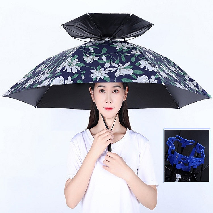 Double-layer Fishing Umbrella Hat Outdoor Sunscreen And Rainproof Folding Umbrella Hat My Store