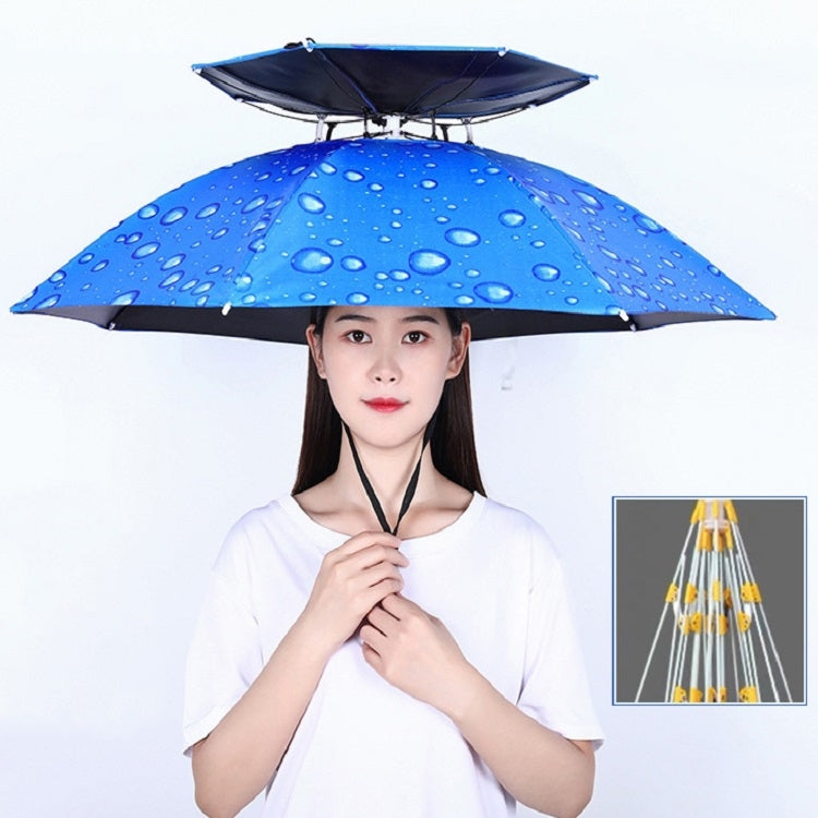 Double-layer Fishing Umbrella Hat Outdoor Sunscreen And Rainproof Folding Umbrella Hat My Store